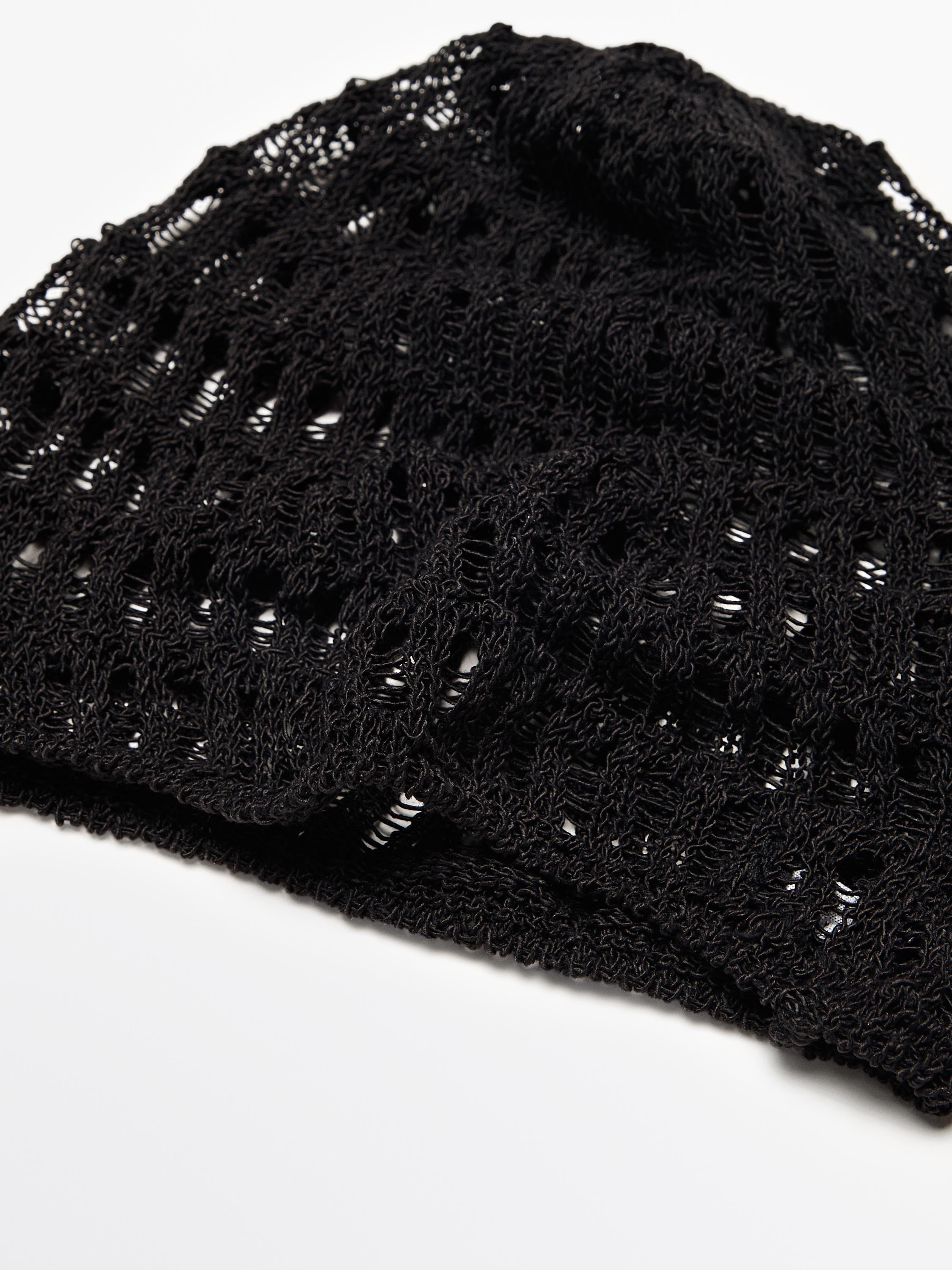 Openwork crochet hat